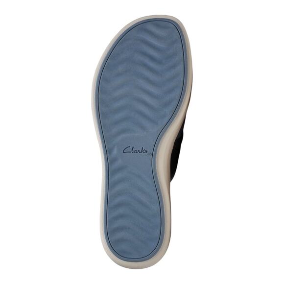 Clarks Women's Drift Buckle Slip On Slide Wedge Sandals Blue Size 10 W - Picture 5 of 5